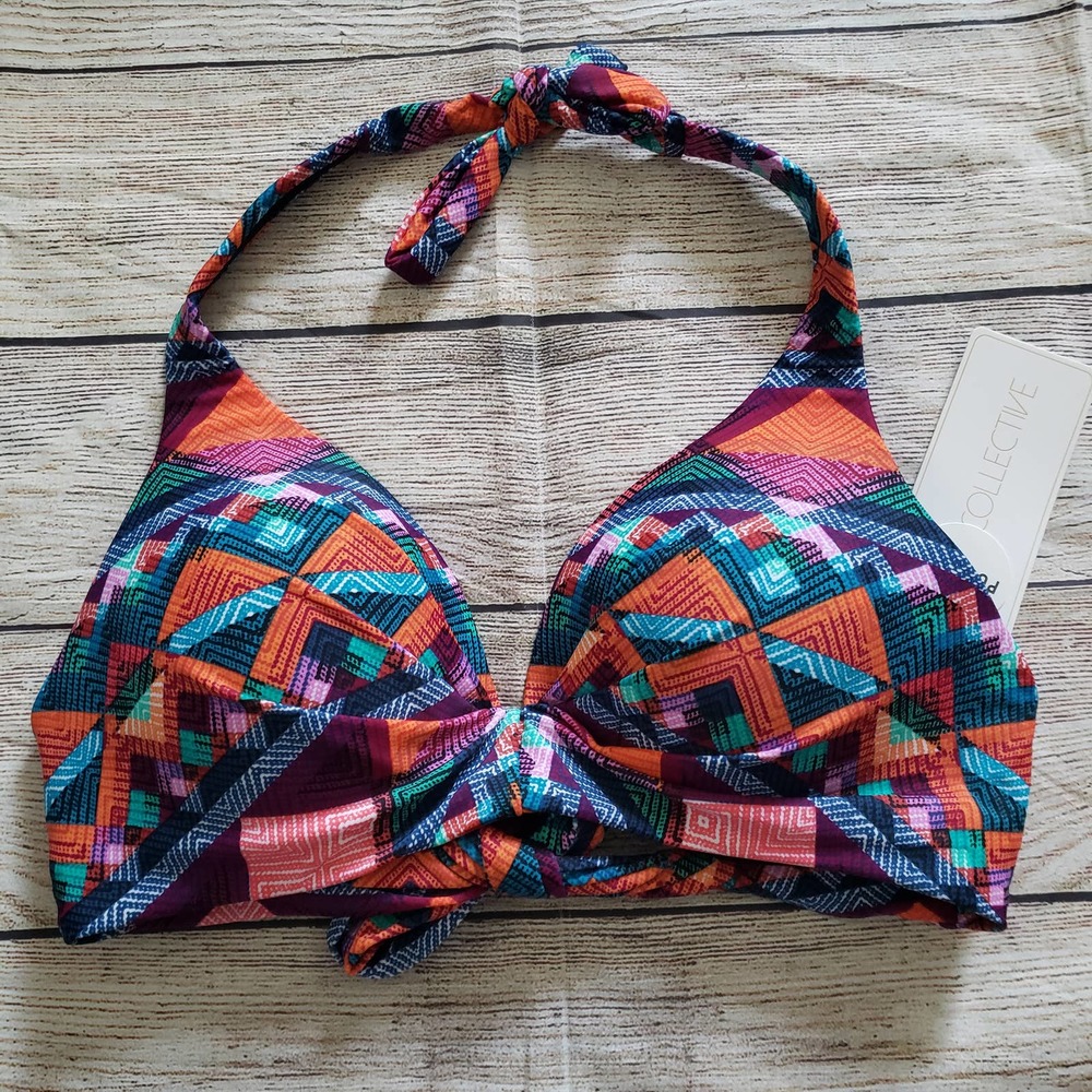 SOL COLLECTIVE Aztec Geometric Push Up Bikini Swimsuit 8